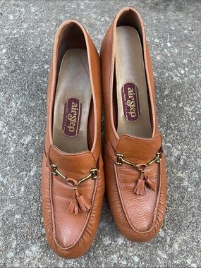 Airstep Vintage Cognac Tassel Loafers for Women